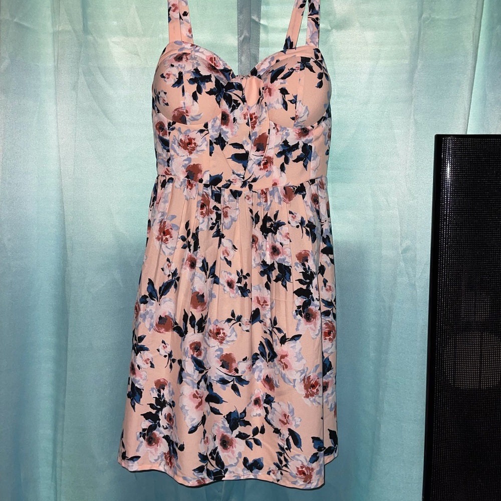 pink floral dress